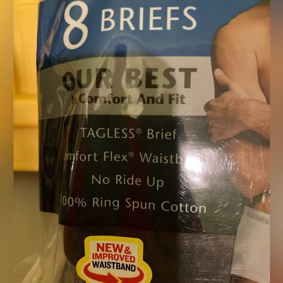 Hanes Best Tagless Briefs XL Comfort Flex Waist NWT - Picture 3 of 3